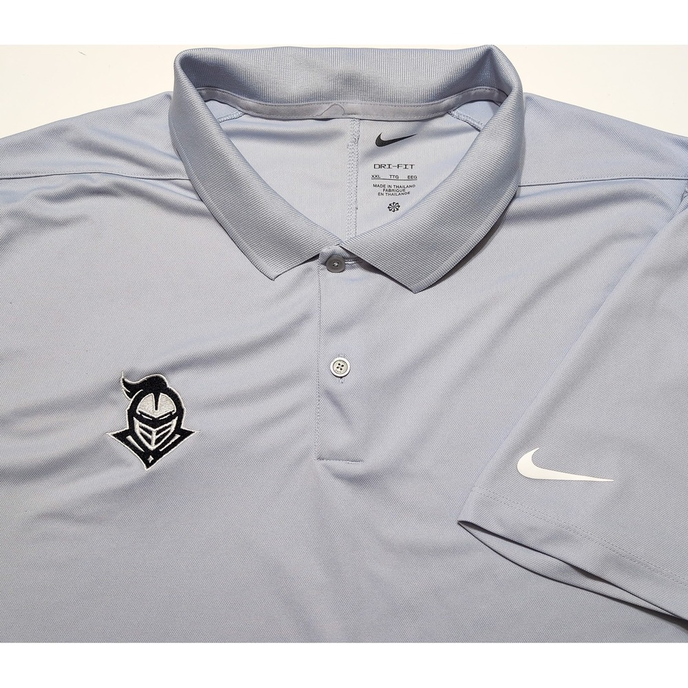 NIKE UCF‎ Knights Polo Shirt Solid Gray XXL 2XL